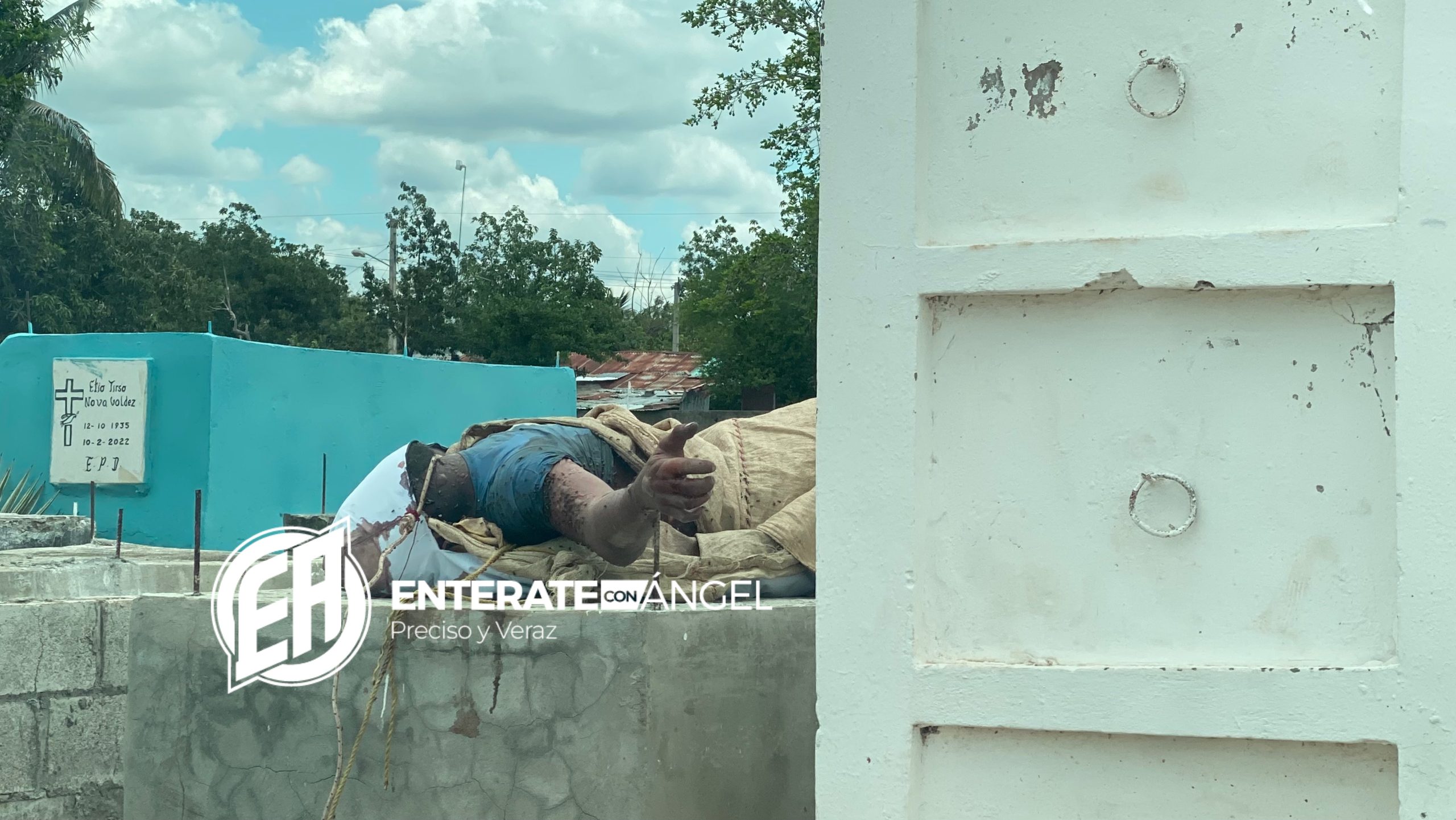 Hallan hombre muerto dentro de un saco y soga al cuello en cementerio el refugio- San Juan